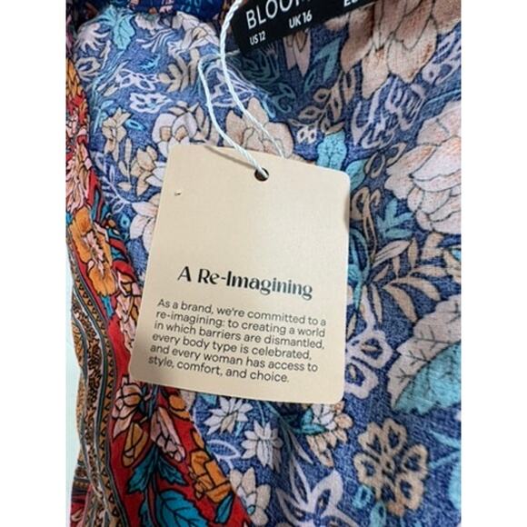 NWT!! "BLOOMCHIC" Summer Bohemian Full Length Flutter Dress SZ 12 Gypsy Fairy - Picture 13 of 13